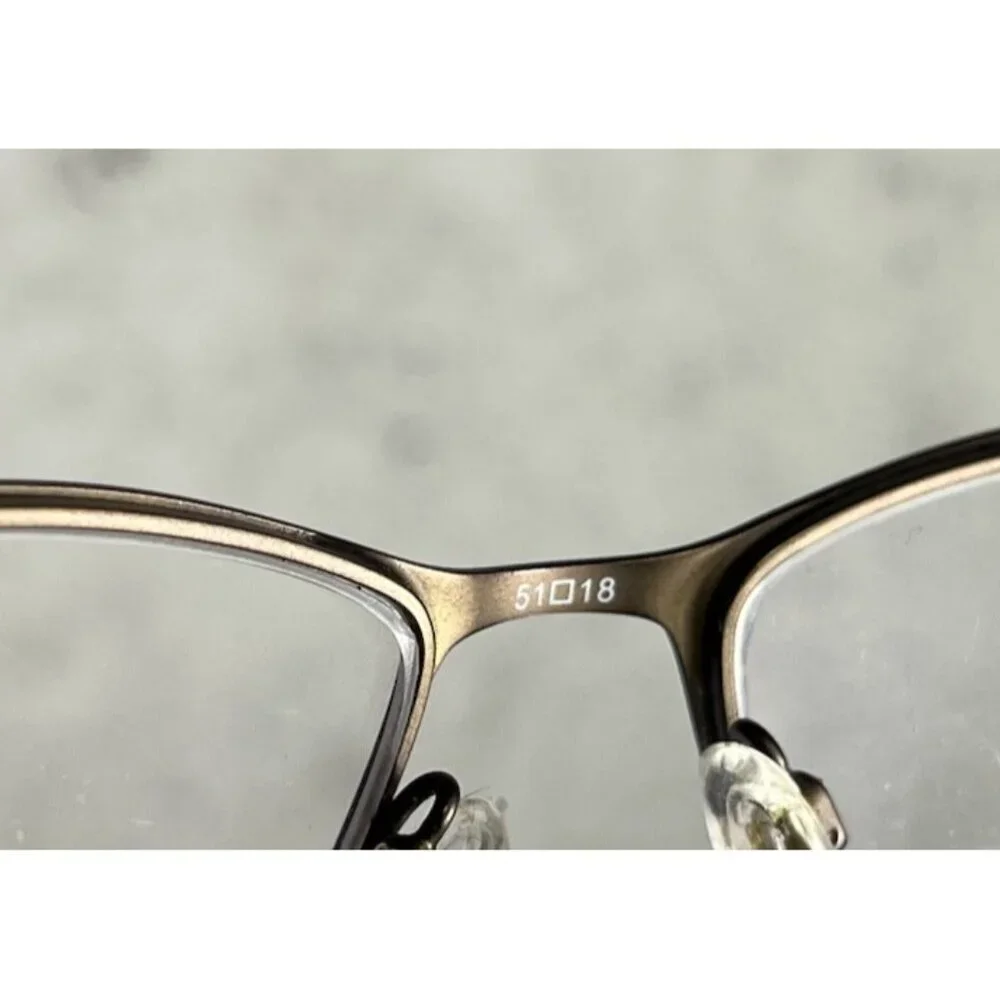 Brendel Eschenbach 902087 60 Gold Brown Half Rim Eyeglasses Frames 51-18-135